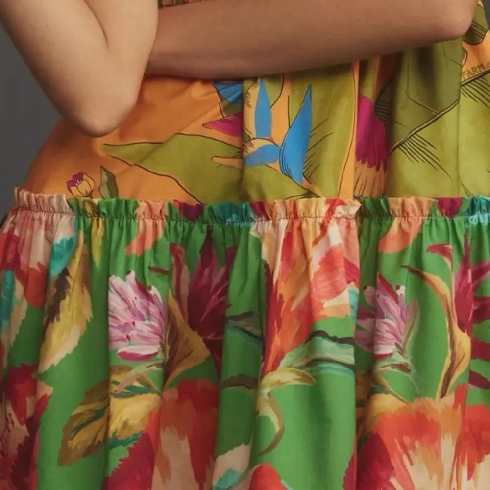 NEW Farm Rio Foliage Mix Mini Dress